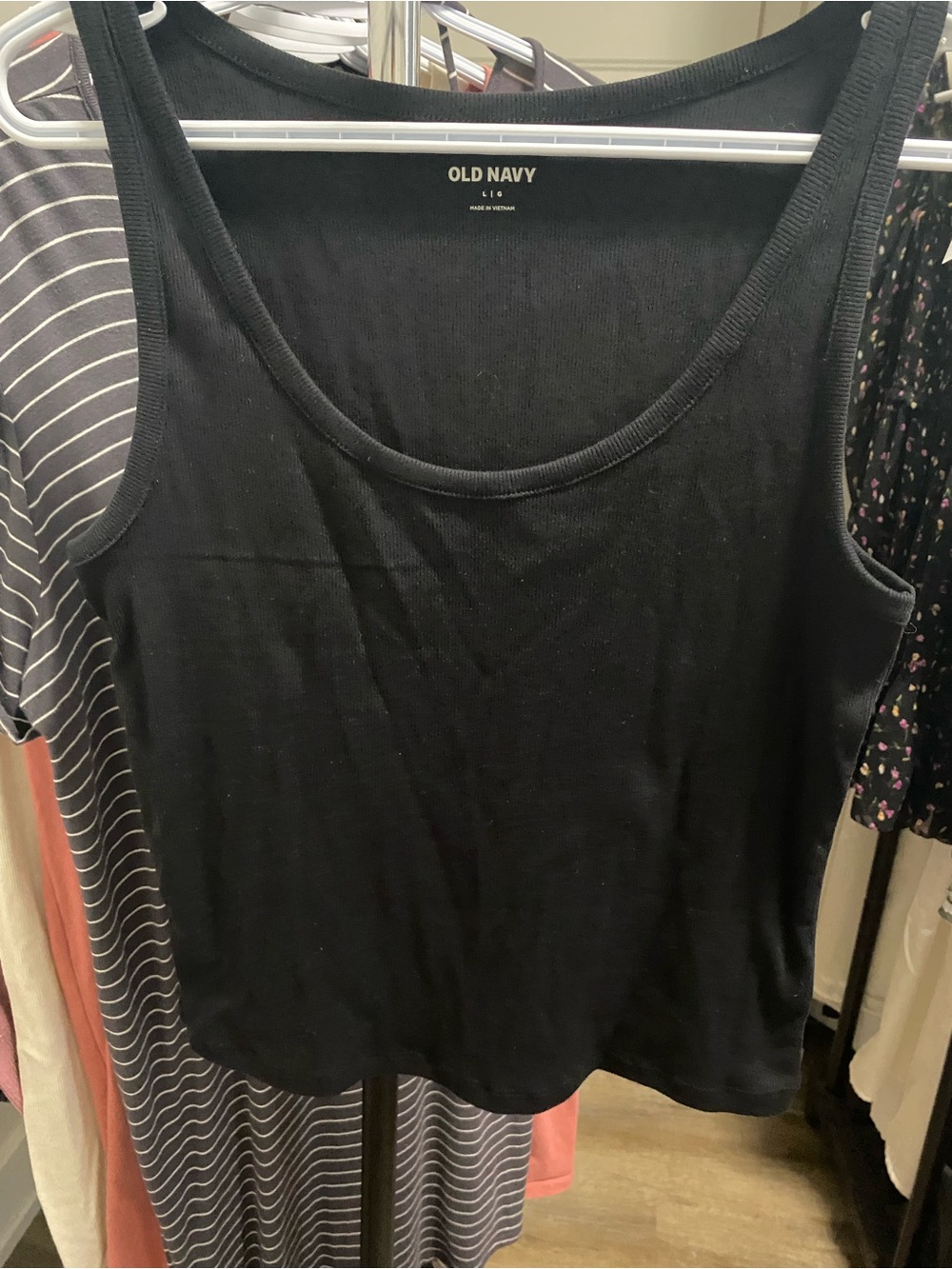 Old Navy Black Scoop Neck Tank Top